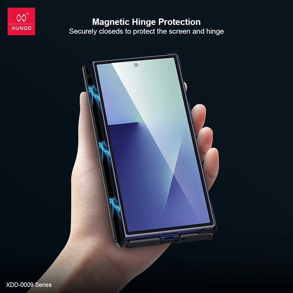 Xundd For Samsung Galaxy Z Fold 7 Case ,Airbag Shockproof Shell with Automatic Springback Hinge Prot