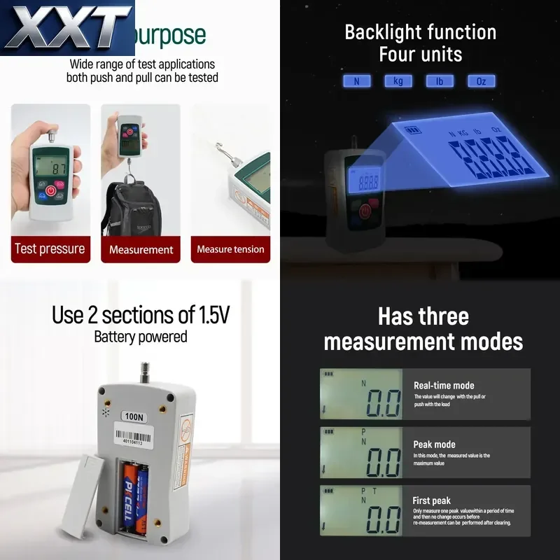 XXT ALIYIQI 20N 4.4LB Economical Push Pull Digital Force Gauge with 1 Year Warranty and OEM Customization
