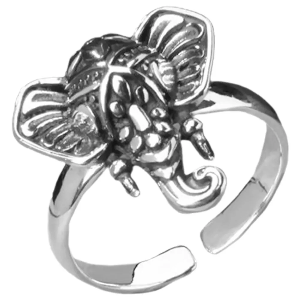 

Aesthetic Elephant Ring Retro Adjustable Jewelry for Women Girls Open Ring Party Gift Trendy Elephant Rings for Women