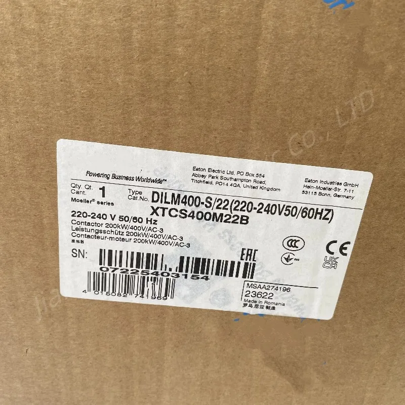 EAT-ON XTCS400M22B المقاولين التبديل الكهربائي الأصلي الجودة الصناعية