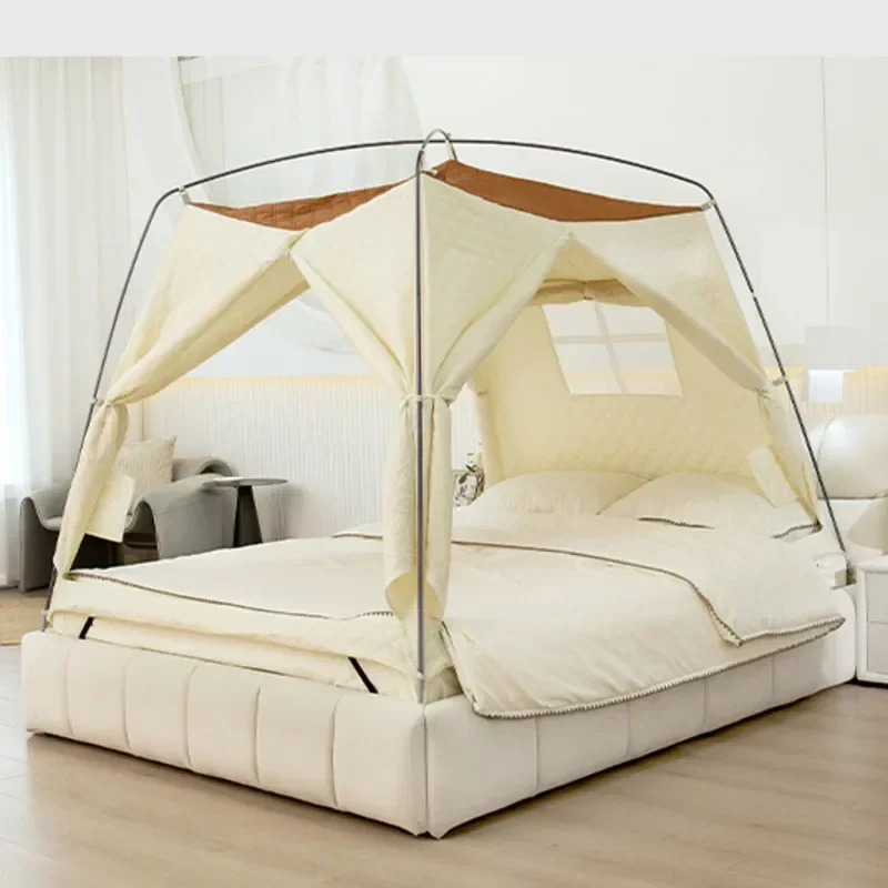 

Winter Thick Cotton Tent for Children's Bed Warm Indoor Mosquito Net Large Capacity Adult Warm Tent for Home