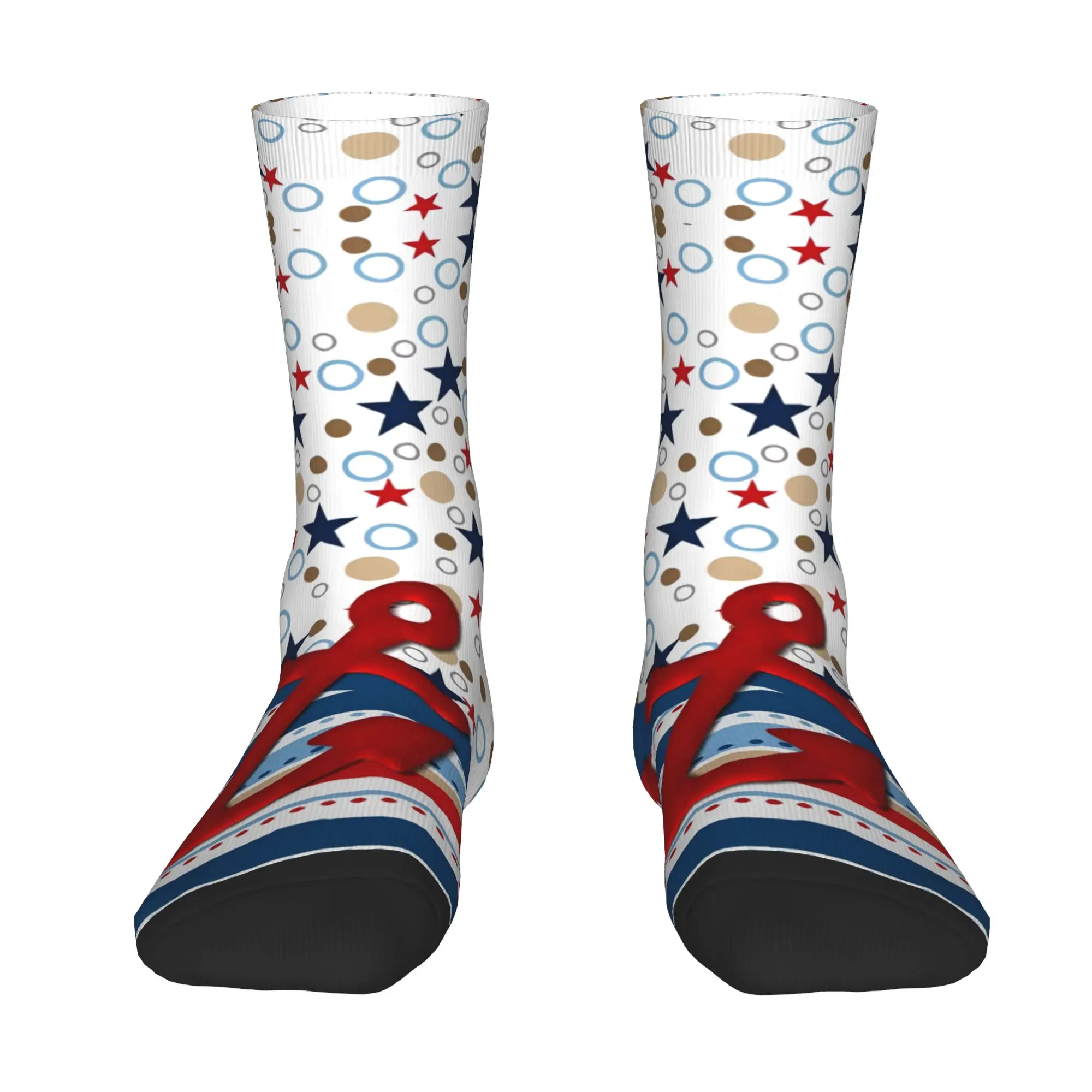 Custom Cute Men's Nautical Sailors Dress Socks Unisex Comfortable Warm 3D Printing Crew Socks