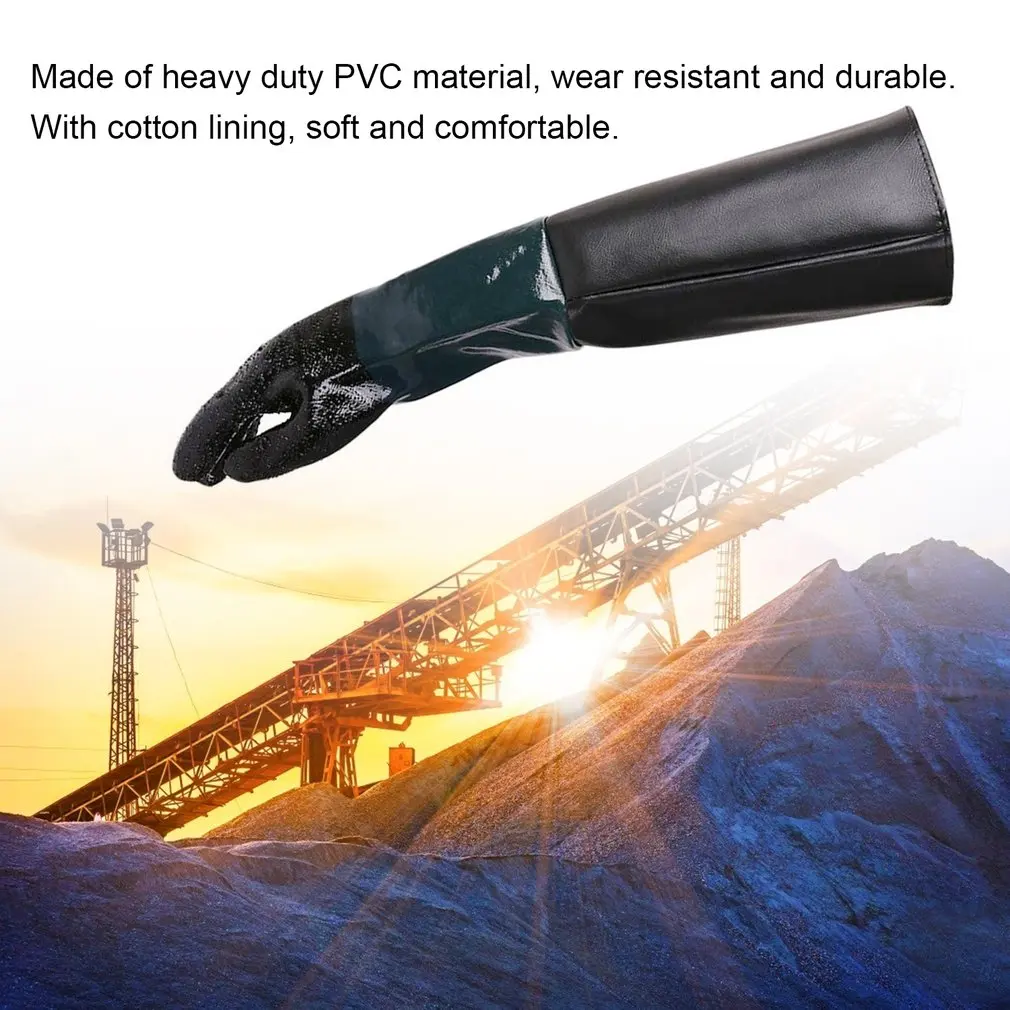 2025 حار 1 زوج 600 مللي متر دائم لينة الثقيلة واقية الرملي استبدال آلة قفازات لخزانة الرمل #5