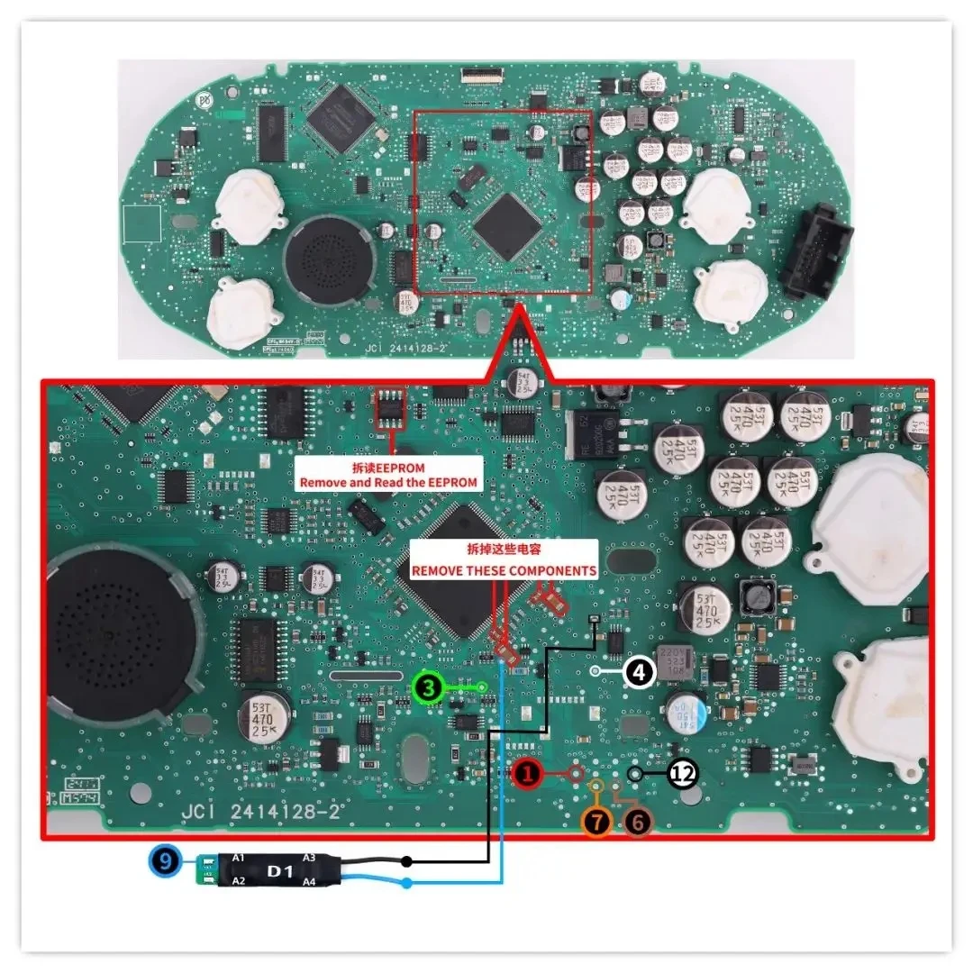 For CGDI CG100X D1 Adapter for VAG MQB D70F34xx D70F35xx without Cutting Wire and Lifting Pins