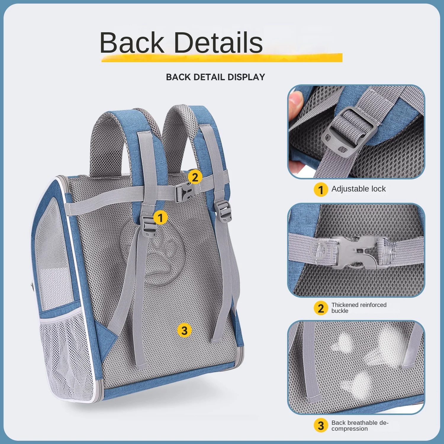 Pet Dog Backpack Cat Backpack Carrier for Medium Small Cat Ventilated Mesh Dog Travel Backpack for Hiking Walking Outdoor Use