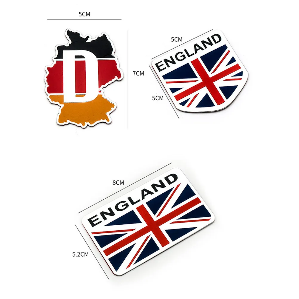 England Flag Car Sticker Aluminum Foil Adhesive Decal for Automobiles Motorcycles Vehicles Glass Metal Surfaces Easy Apply