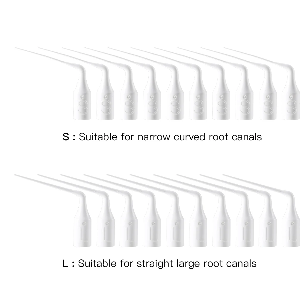 20 Stück AZDENT Dental Ultraschall-Aktivator-Spitzen, Endo-Irrigator-Spitzen Größe S/L für gerade, große und schmale, gebogene Wurzelkanäle – Detail 3