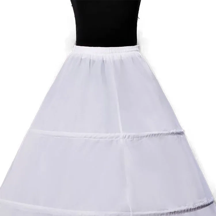 Frauen Krinoline Petticoat 4 Reifen A-Linie Rock Slips boden langen Unterrock für Hochzeit Ballkleid Brautkleid 2024