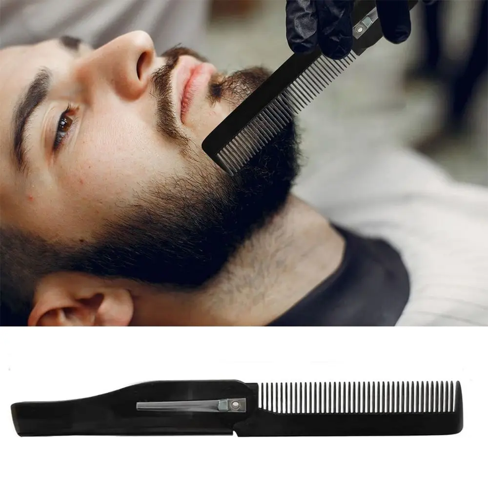 New Portable Folding Pocket Combs Hair Styling Pocket Beard Combs Plastic Folding Hair Styling Combs For Men Oil Head