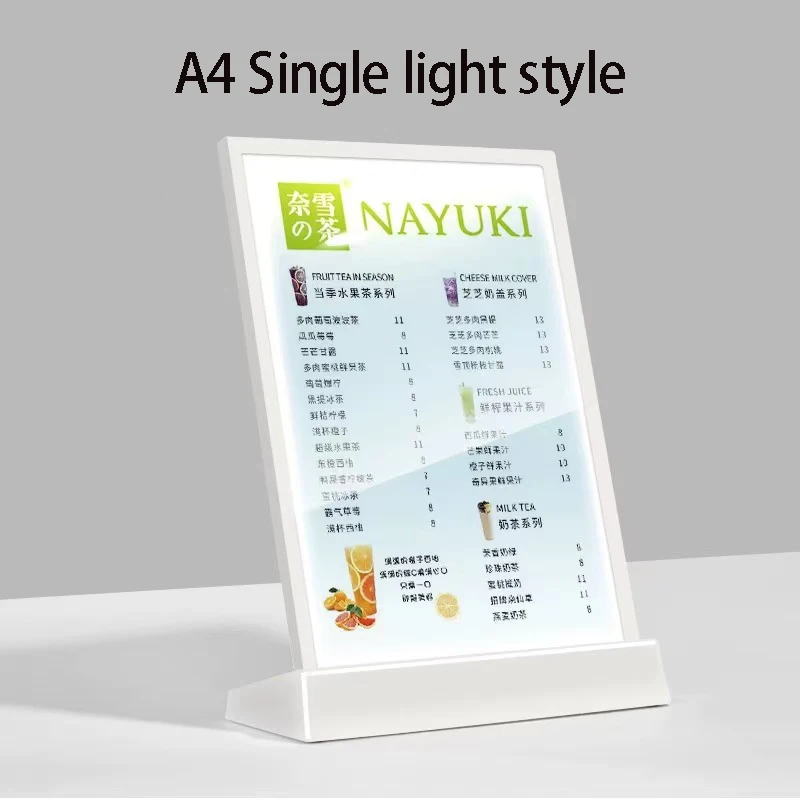 لوحة إعلانات إلكترونية قابلة لإعادة الشحن A4A5 لوحة قائمة إلكترونية لسطح المكتب