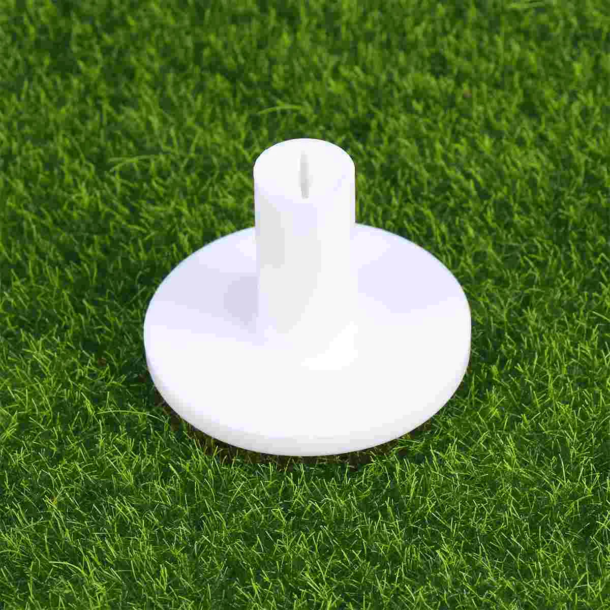 

10 Pcs Rubber Tee Mat Tees for Practice Driving Range Mats Accessories Supplies (White)