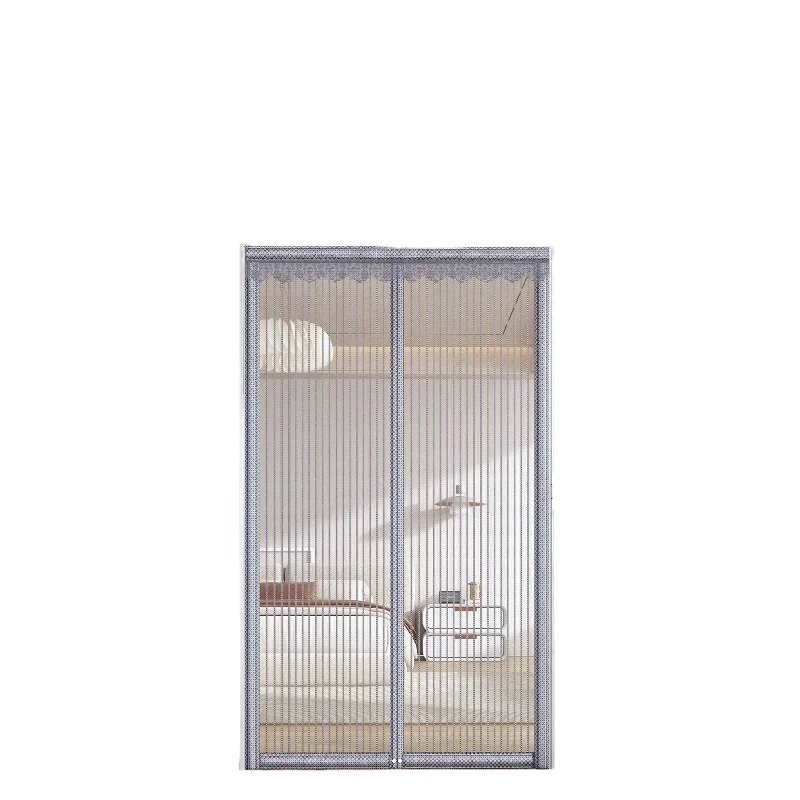 For Mosquito-proof Door Curtain Side Open Full Magnetic Strip Diamond Net, Entrance Door Bedroom Insect-proof Magnetic