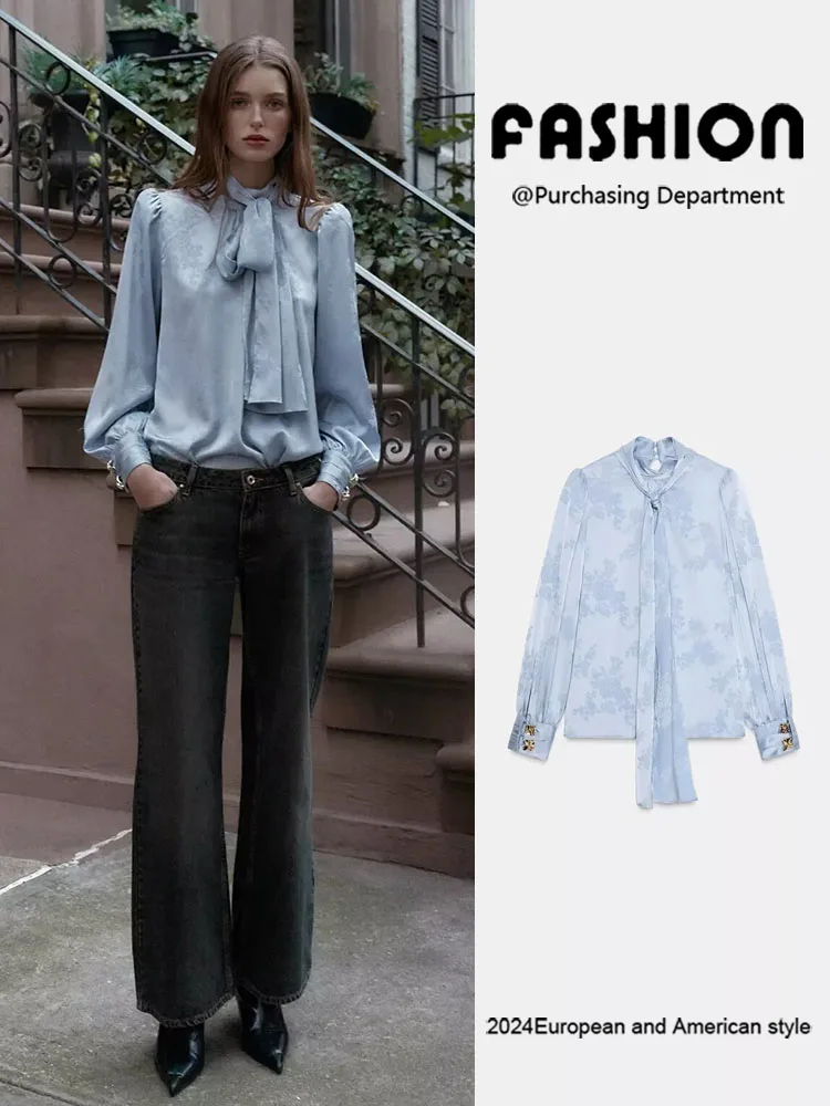 

Faionable Silk Satin Knot Decorated irt New Arrival Winter 2025 Women's Commute Sle Long Sve ort Coat