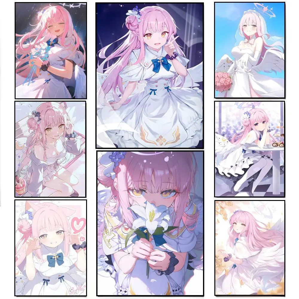 Game Character M-Misono Mika B-Blue Archive Poster Elegant Indoor Artwork Design & Contemporary Home Decor