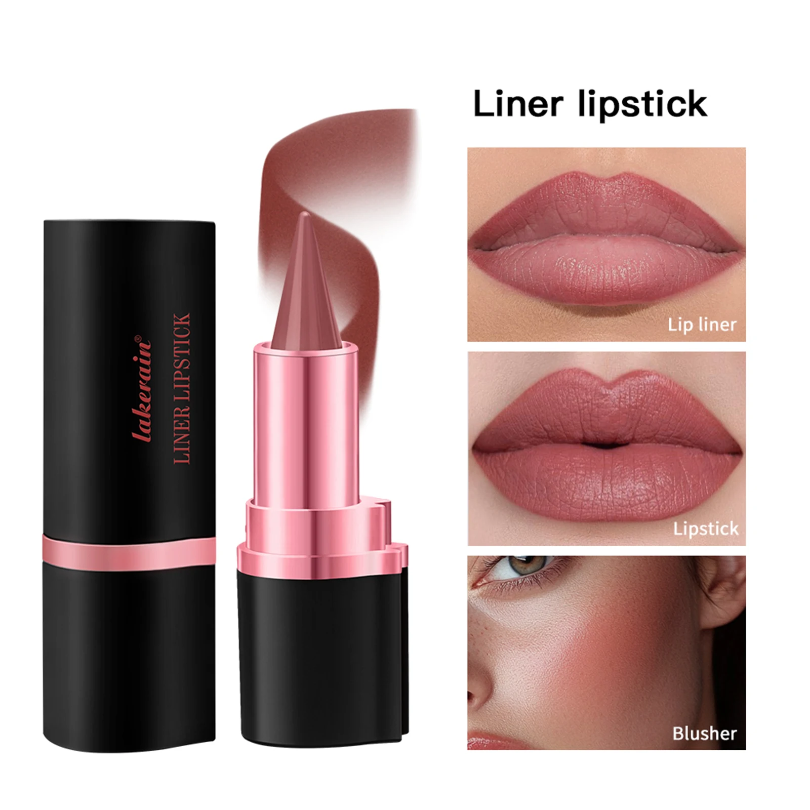 

MLSMILE 6-Color Lipstick & Lip Liner 2 in 1, Long-Lasting Coloring, Waterproof, Non-Sticky Cup, Lipstick Cosmetics, 2025 New