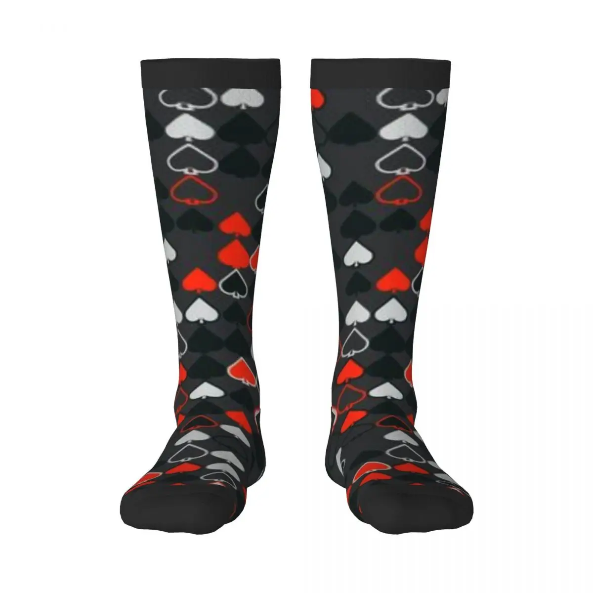 

Stockings Funny Autumn Casual Warm Socks Geometric Pattern Soft Winter Knee High Socks