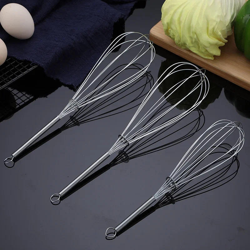 1Pcs Multifunctional Rotary Manual Egg Beater Mixer Mini Kitchen Egg Whisk Bake Tool Egg Agitator Stainless Steel Eco-Friendly