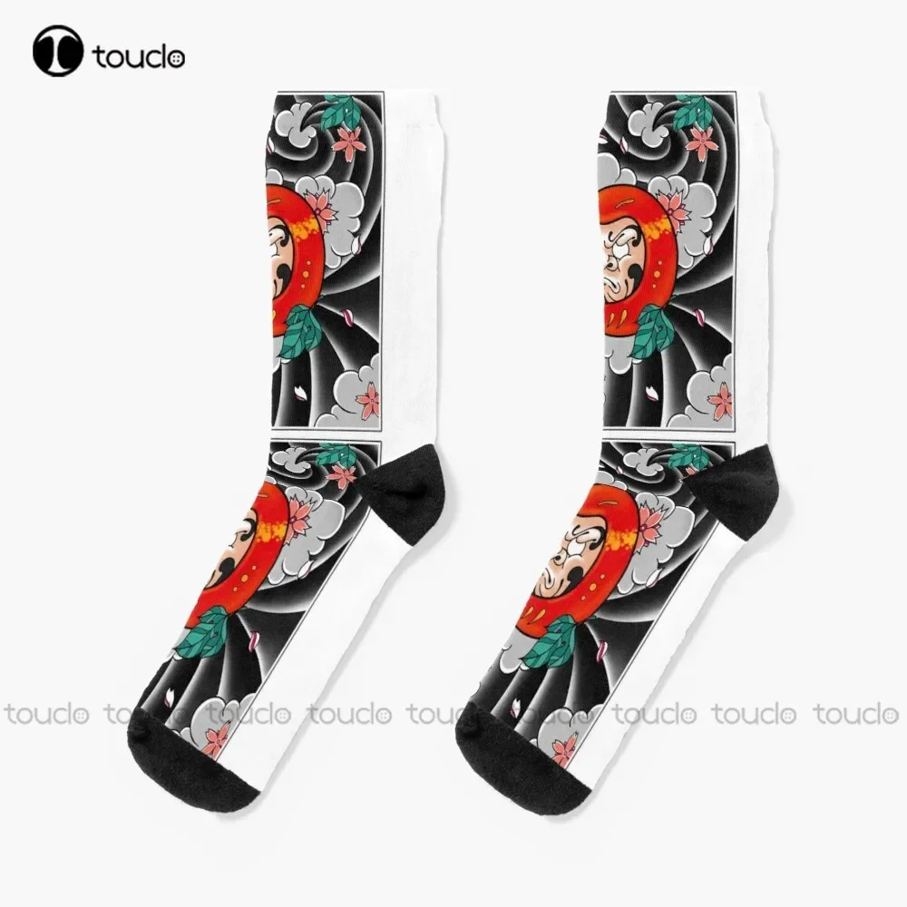 Daruma Doll Socks Womens Athletic Socks Christmas Gift Unisex Adult Teen Youth Socks Custom 360° Digital Print Women Men