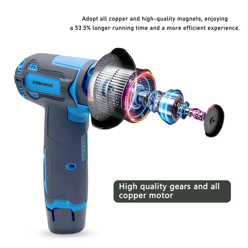 DONUMEH Angle Grinder 12V Mini Cordless Rechargeable Battery Polishing Grinding Machine Diamond Cutting Electric Power Tools
