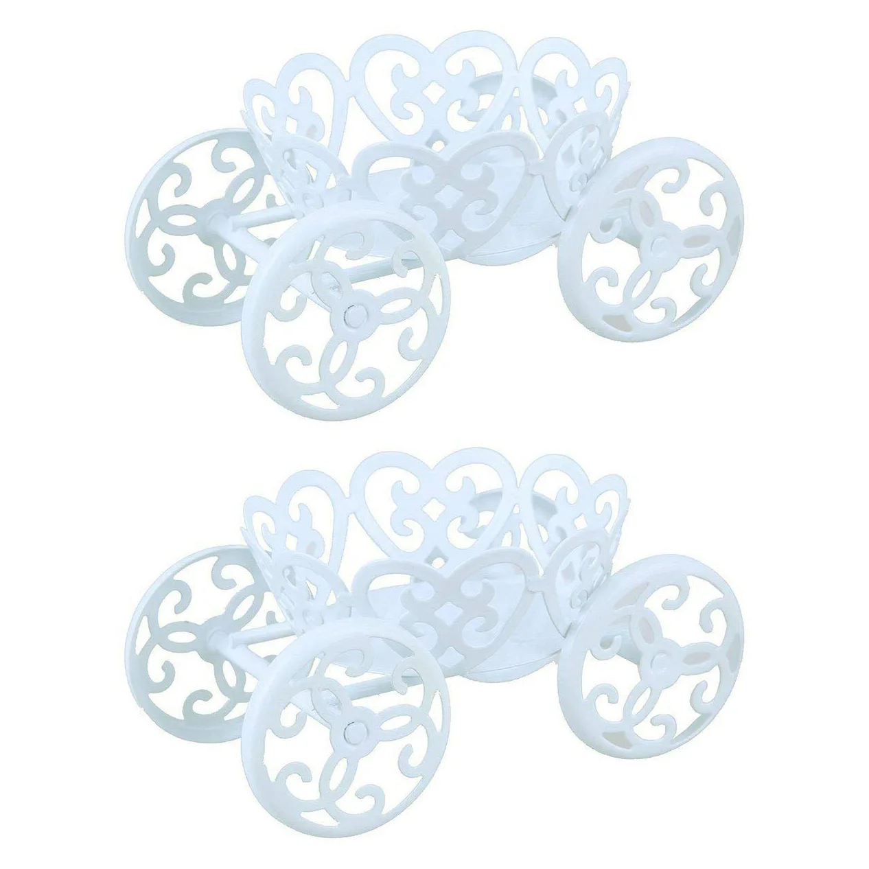 2-Pack Single Princess Carriage Cupcake Stand Holder Display