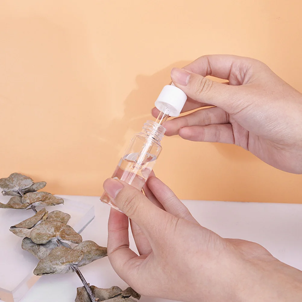 4 個のドロッパーボトル ガラス製 透明 シリコーン プラスチック 耐久性 漏れ防止 エッセンシャルオイル 化粧品 旅行 ホーム用