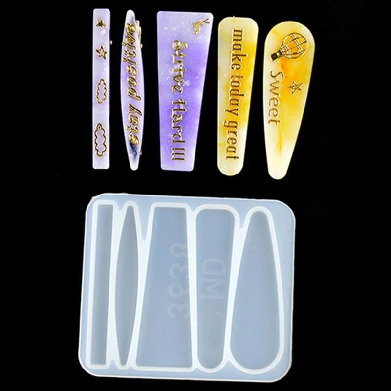 

Soft Silicone Mold Kits for Handmade Craft Project Hair Clip Making Accessories 15UB
