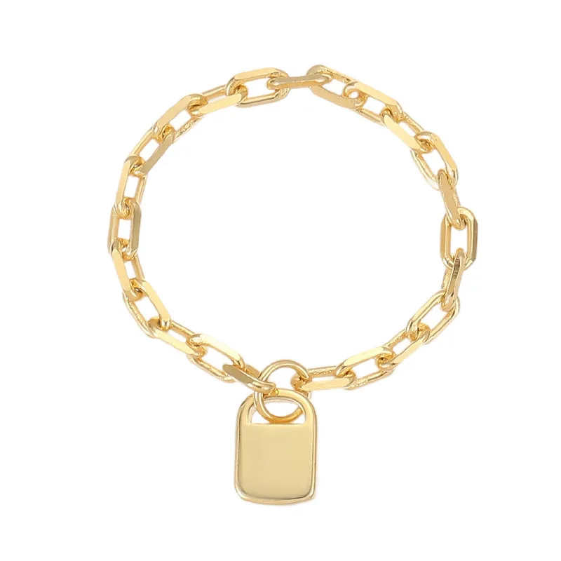 

Fashion Personality Chain Lock Ring Women's ins Exquisite Trend Niche Tassel Ring