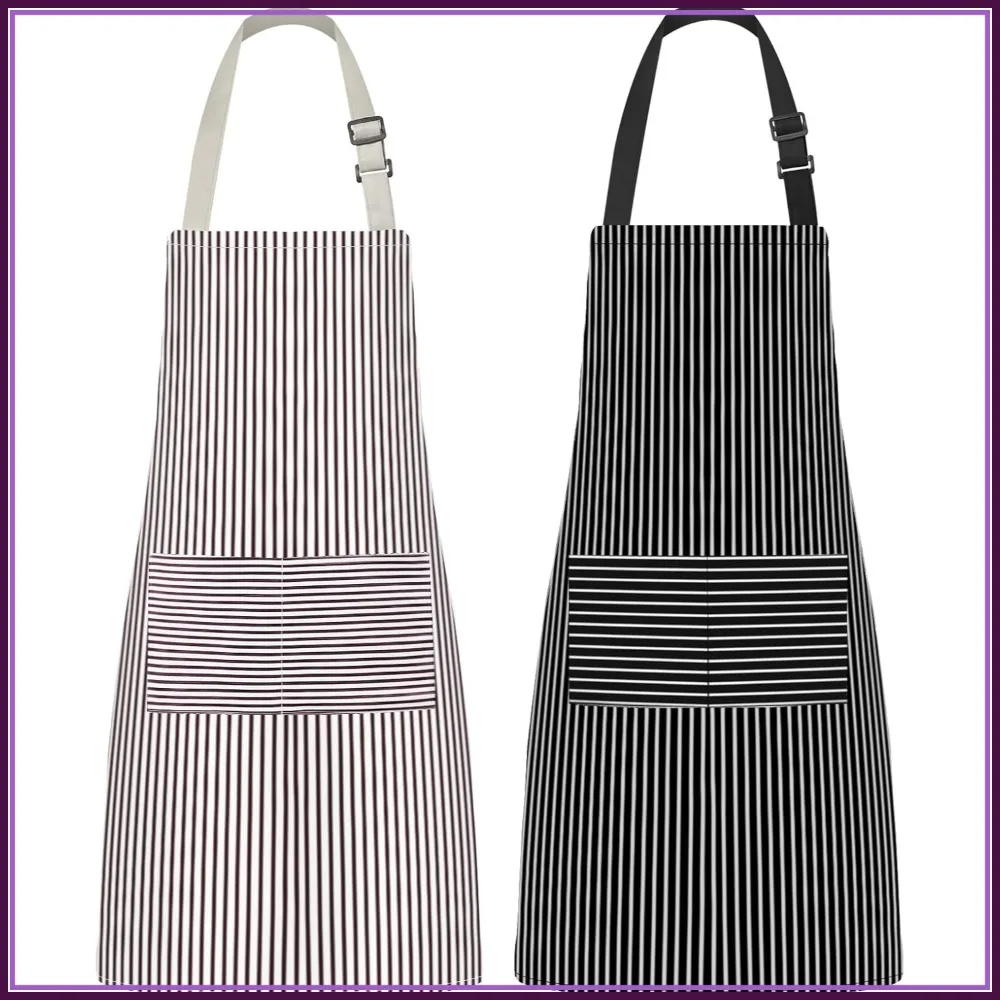 

Adjustable Cooking Apron for Men Women, Kitchen Chef Aprons with 2 Pockets, Cotton/Polycotton