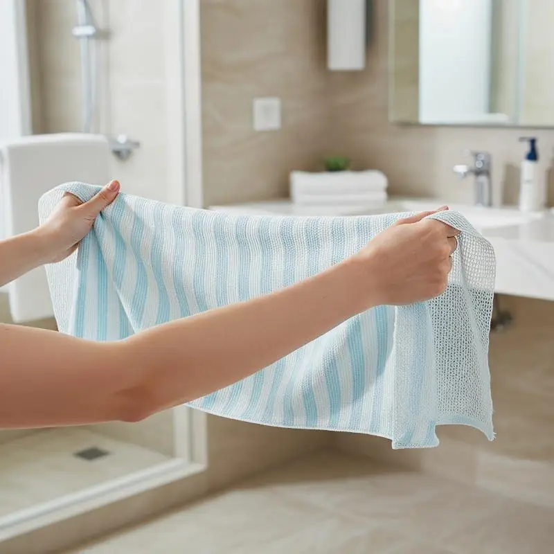 New Ultra-Long Exfoliating Back Towel  With Silver Ions Multifunctional Shower Bath Towel For Rich Foam