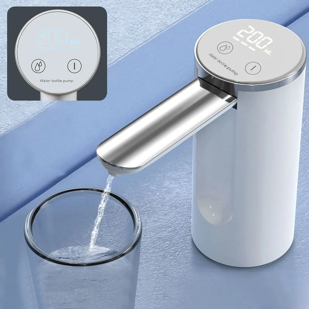 Distributore di bevande con pompa elettrica automatica per galloni d'acqua pompa elettrica per bottiglia d'acqua con rubinetto magico pompa dell'acqua ricaricabile da tavolo USB