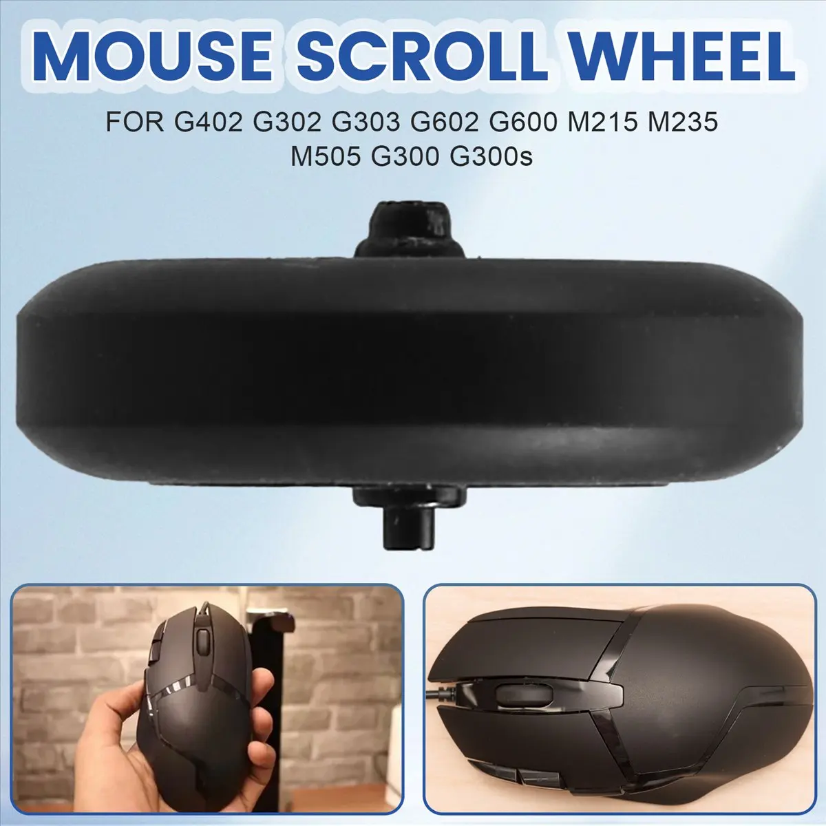 BaoBao- Колесо прокрутки мыши для Logitech G402 G302 G303 G602 G600 M215 M235 M505 G300 G300s Колесо мыши Шкив Ролик для мыши Запчасти
