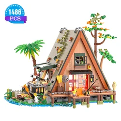 Ideas A-Frame Tree Cabin 1486PCS Collectible Display Set Buildable Kit Building blocks for Nature Lovers Adults Kids Gift