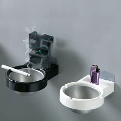 Stylish Wall-mounted Stainless Steel Ashtray for Home or Office Use