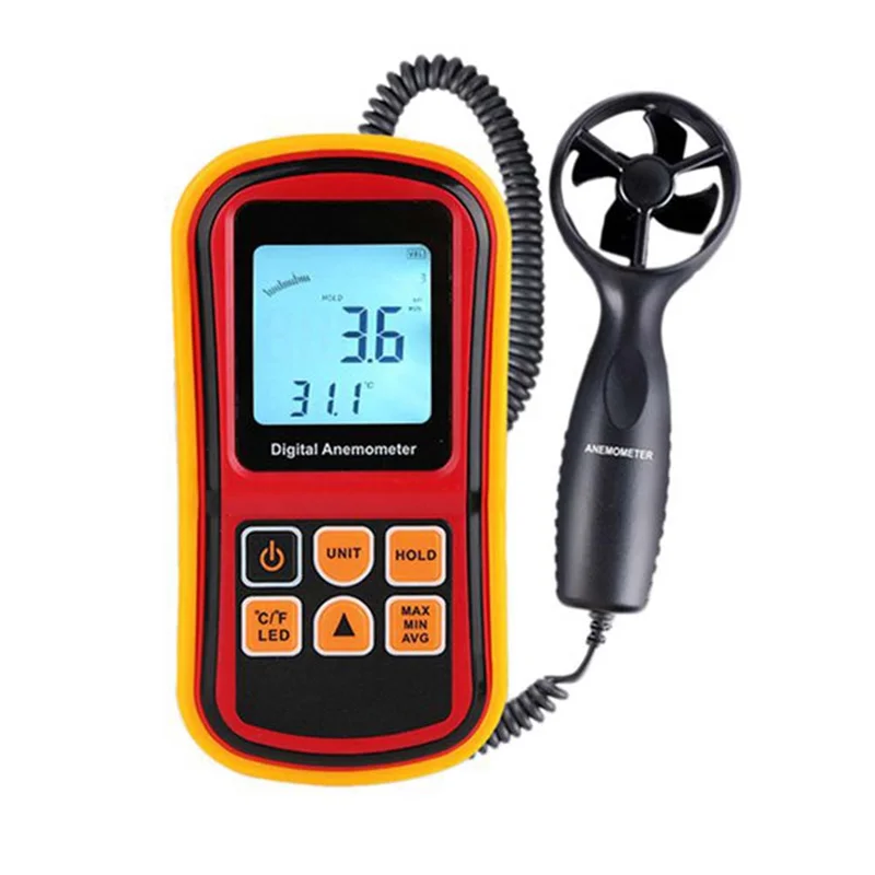 AAAEL-Wind Meter Wind Meter Thermometer Digital Anemometer Wind Wind Speed Gauge Anemometer