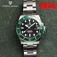 PAGANI DESIGN PD1661 reloj Water Ghost 40MM relojes mecánicos automáticos de lujo NH35 fecha automática reloj deportivo de buceo BGW-9 para hombre