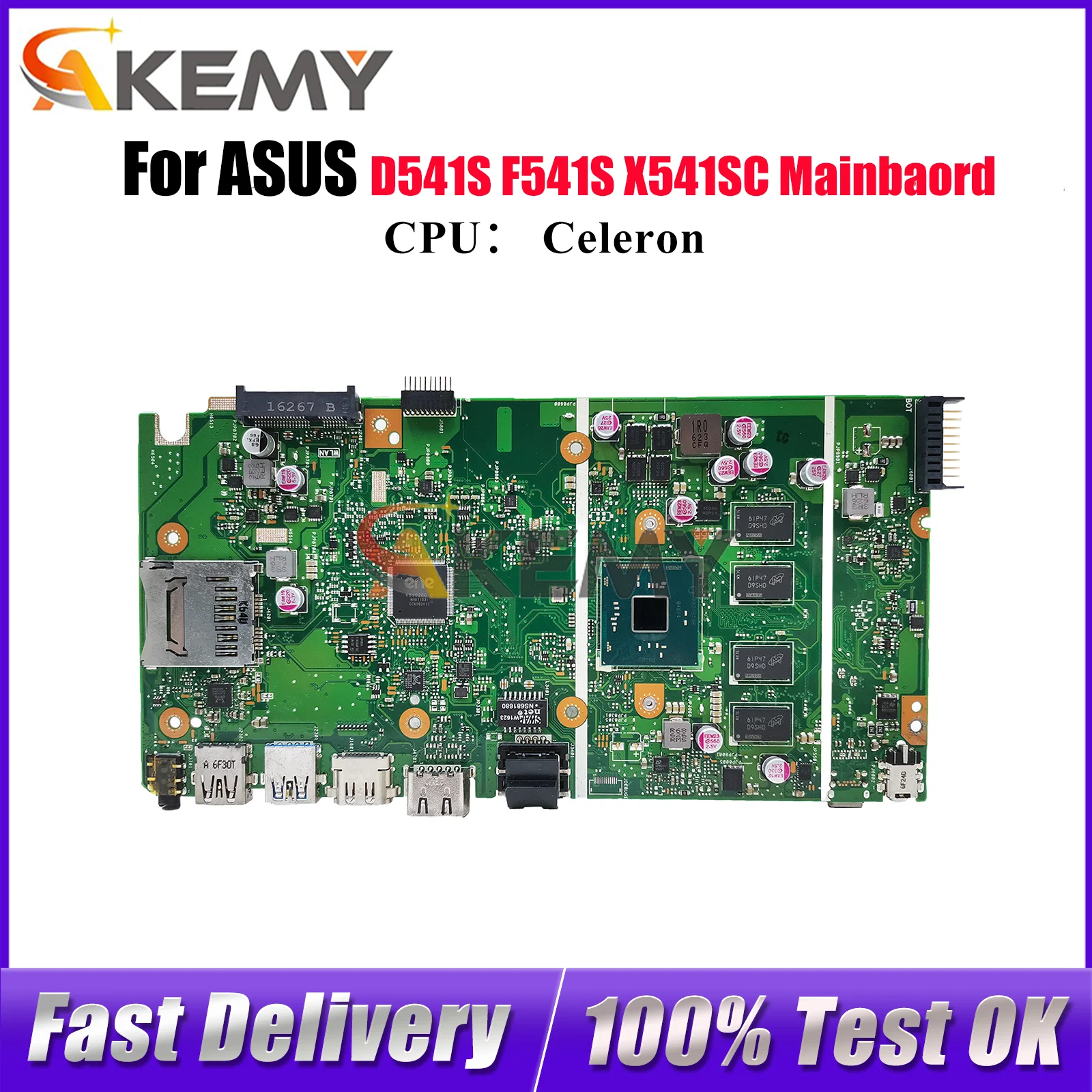 

X541SA Laptop Motherboard For ASUS VivoBook X541SA R541S X541SC D541S F541S X541S A541S Notebook Mainboard With Celeron CPU stk