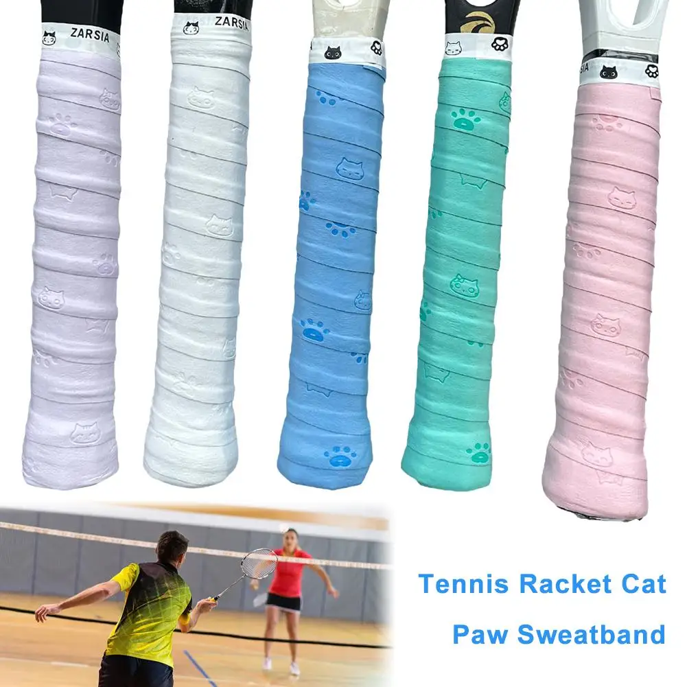 1pcs Tennis Grip Head Overgrip Anti Slip Tennis Racket Grips Badminton Squash Sweatband Tennis Shock Training Accessory Pad R2E6