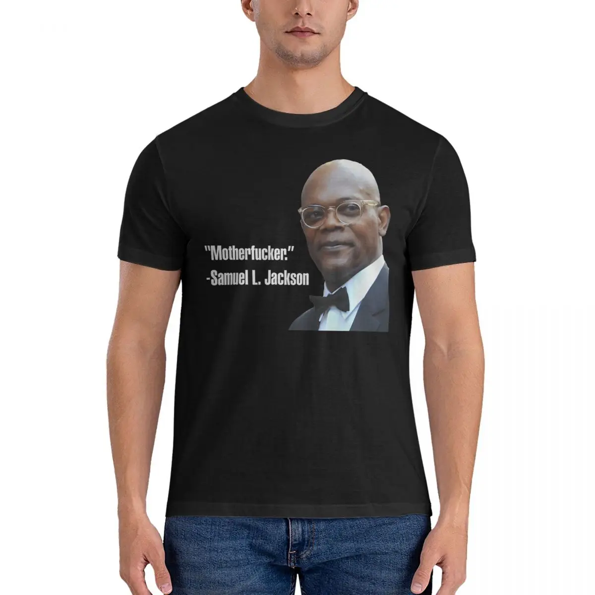 Men Wise Quote T Shirts Samuel L. Jackson Pure Cotton Tops Vintage Short Sleeve Crew Neck Tee Shirt Gift Idea T-Shirts