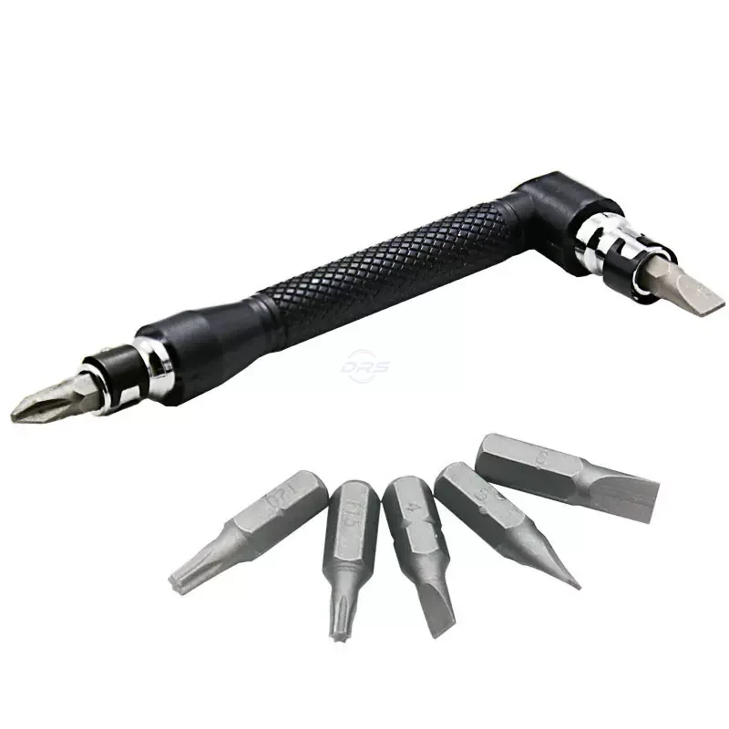 6.35 Air screwdriver head connector lever screwdriver 7-figure L-rod mini double-ended socket wrench