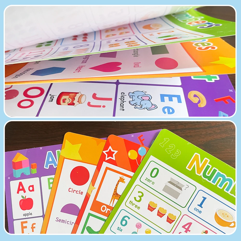 20 Themes Children Learning English toys School classroom educational A4 posters Decoration big cards Wall Sticker