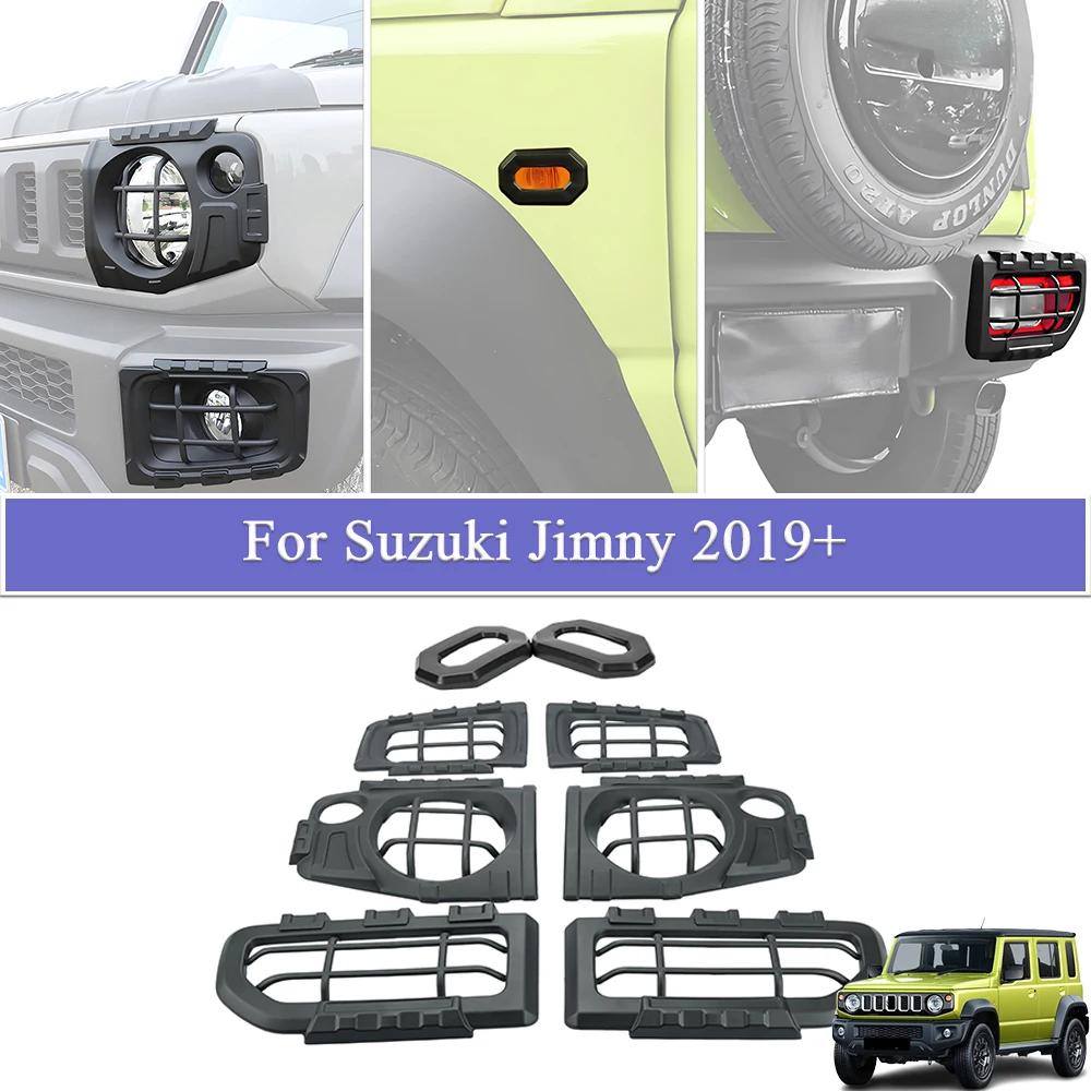 

Накладки на фары, противотуманные фары, указатели поворота, задние фонари для Suzuki Jimny JB64 JB74 2019-2026: Защитные накладки на автомобильные фары, внешние аксессуары