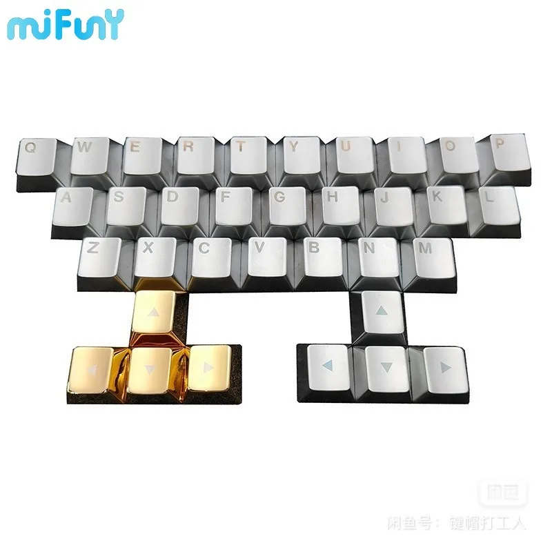 Imagem -04 - Mfuny-arrow Metal Keycaps Grupo Personalizado Cherry Perfil Keycap Gaming Cor Prata Ouro Teclado Mecânico Personalidade