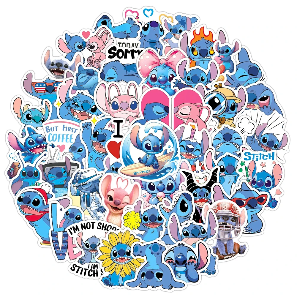 10/30/50pcs Disney Leuke Lilo & Stitch Anime Stickers voor Scrapbook Gitaar Telefoon Waterdichte Grappige Cartoon sticker Kid Klassieke Speelgoed