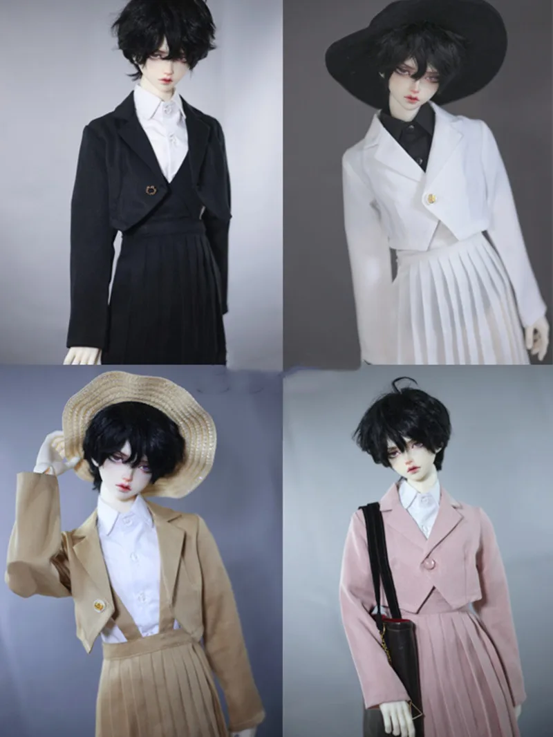 1/3 1/4 Uncle ID75 BJD Doll clothes Fashion baby with daily casual short suit jacket DIY dress up doll accessories