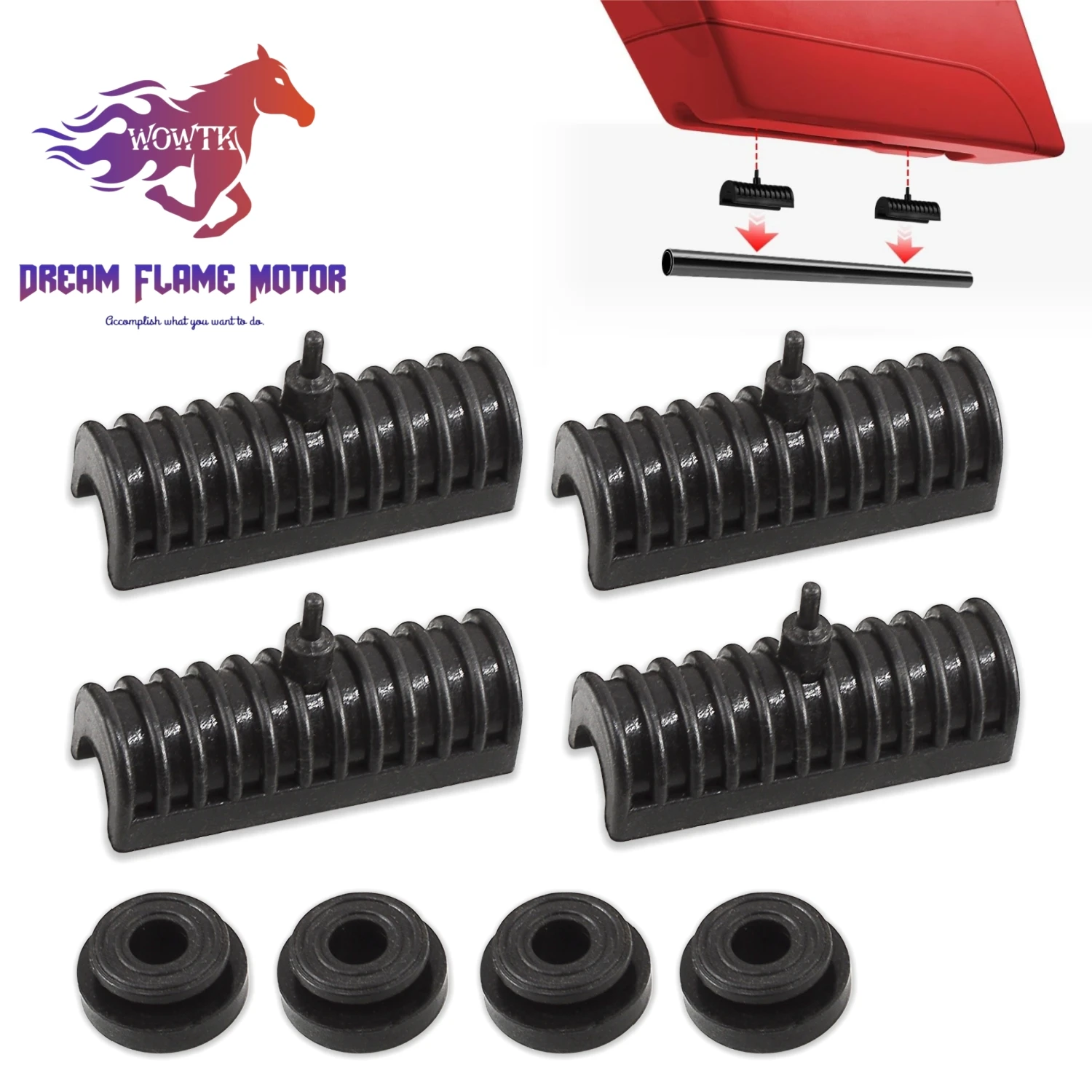 

1993-2025 rubber Grommets Motorcycles Hard Saddlebag Support Cushion Mount For Harley Touring Road King Street Glide FLHTC FLTRX