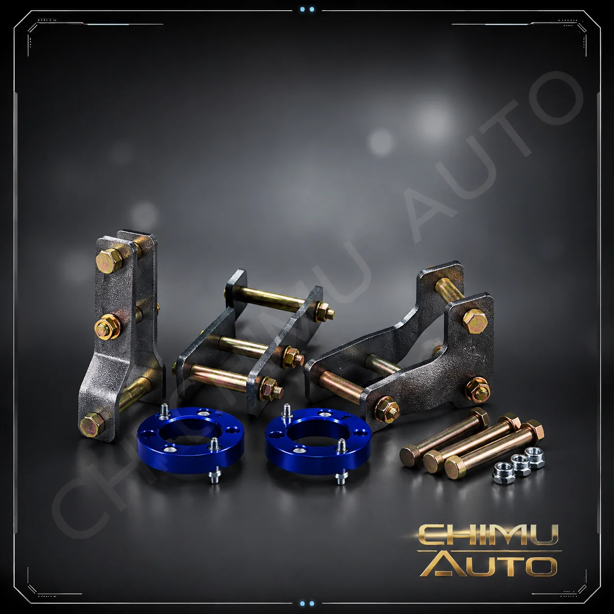 【CHIMU AUTO】For Ford Ranger T6 T7 T8 Pickup 2 Inch Suspension Lift Kit For Front Strut Spacers & For Rear Extended Shackles
