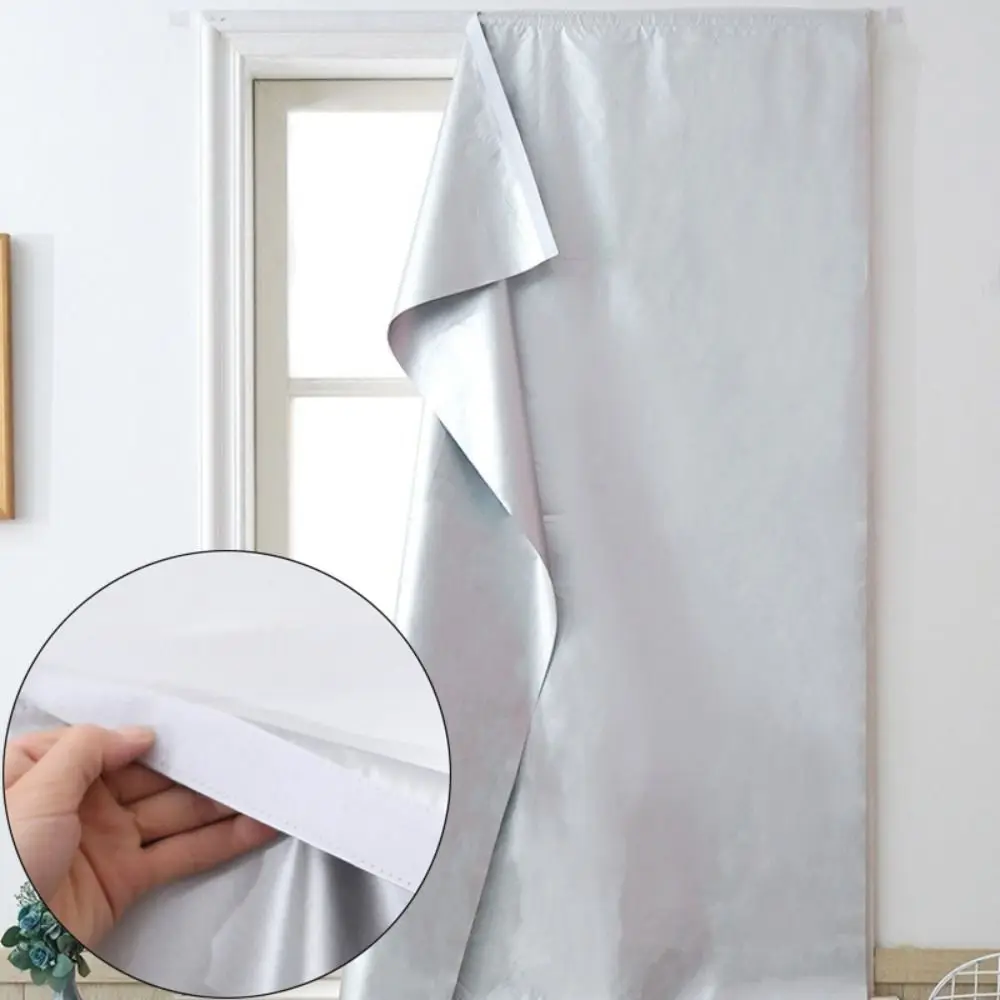 Punch Free Window Sunshade Curtain Portable Travel Blackout Removable Double Sided Silver 99% Shading Anti-UV Curtain