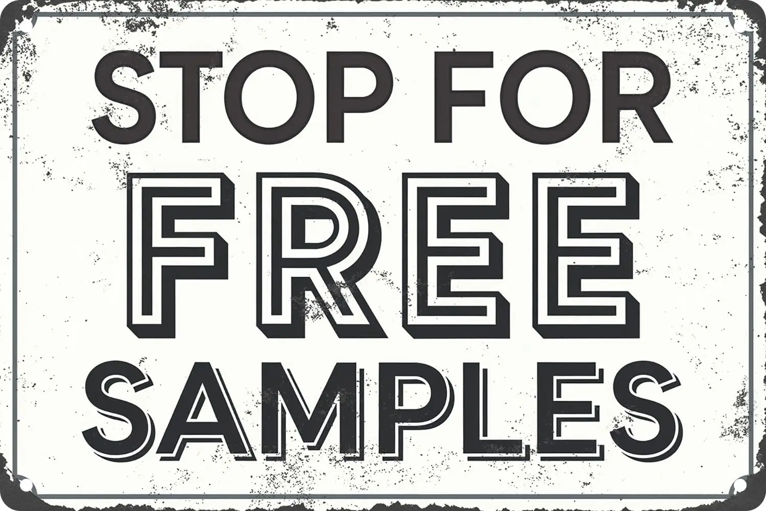 Funny Sign Stop For Free Samples Vintage Metal Tin Sign Wall Decor Plaque For Club Bar Pub Cafe Shop es For Home Living Room Bed