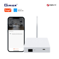 GIRIER Tuya ZigBee Smart Gateway Hub with Antenna Smart Home Gateway Bridge for Home Automation System Supports Alexa Hey Google