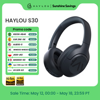 HAYLOU S30 Wireless Bluetooth 5.4 Headphones 43dB Adaptive Noise Cancelling Headsets 40mm Driver 80H Playtime Earphones